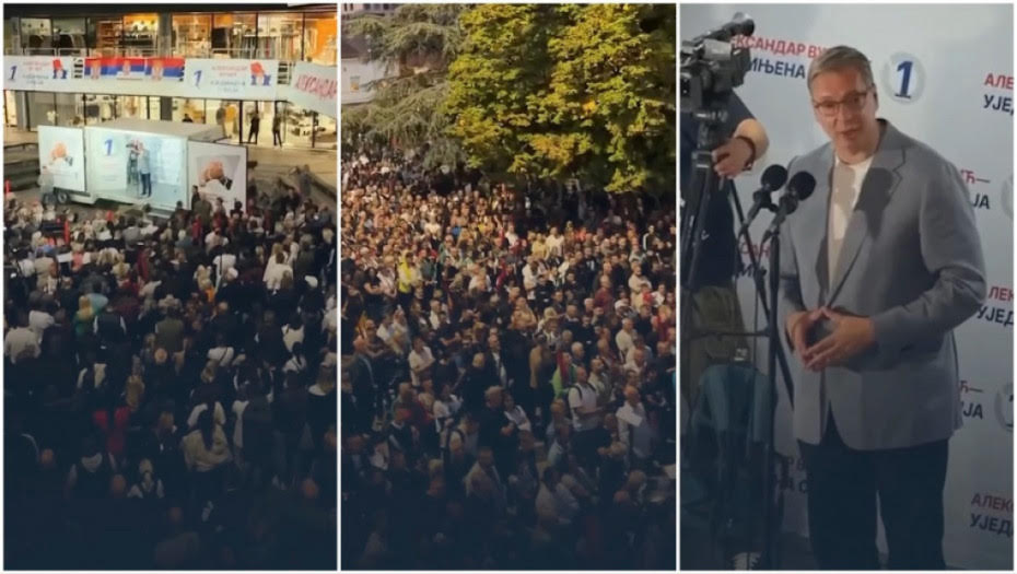 Vučićev skup u Valjevu prošao nezapamćeno dobro: Više hiljada gradjana poslalo jasnu poruku